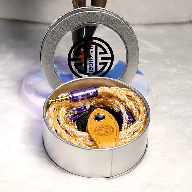 Hakugei Rosy Clouds Litz Silver-Plated OCC Earphone Upgrade Cable Earphone Cable HiFiGo