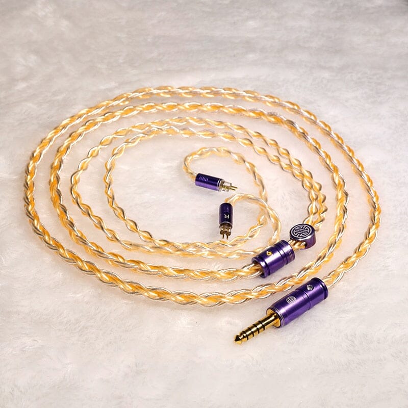 Hakugei Rosy Clouds Litz Silver-Plated OCC Earphone Upgrade Cable Earphone Cable HiFiGo 3.5mm to 2pin