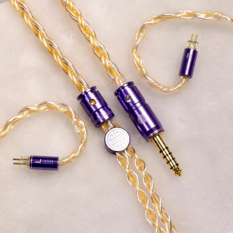 Hakugei Rosy Clouds Litz Silver-Plated OCC Earphone Upgrade Cable Earphone Cable HiFiGo 4.4mm to 2pin