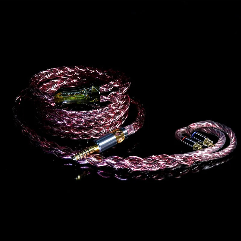 Hakugei Rubine Pro Cotton Mixed Litz 6N OCC Copper Upgrade Earphone Cable Earphone Cable HiFiGo