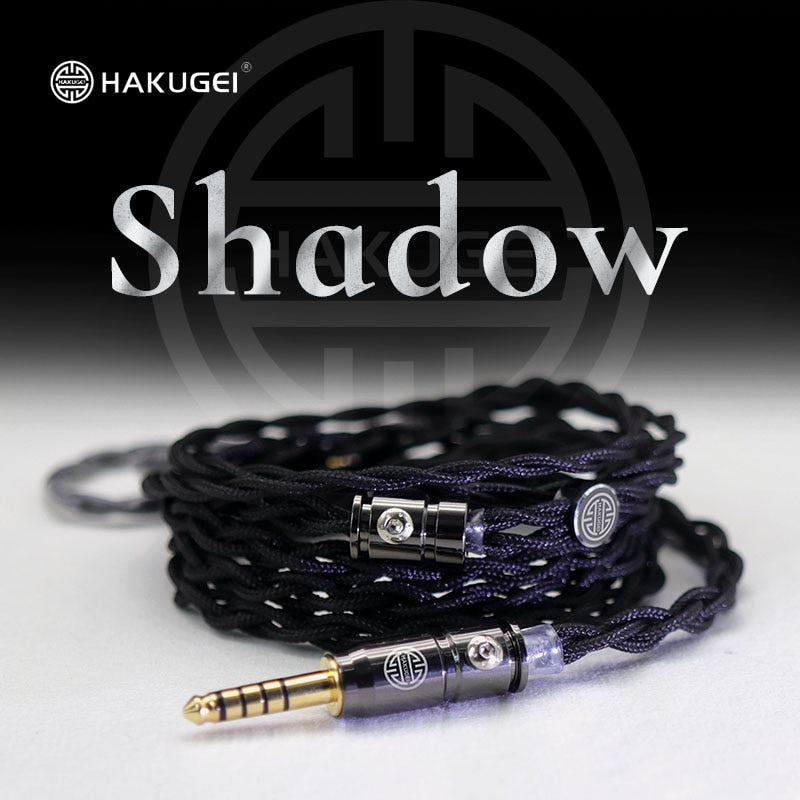 HAKUGEI Shadow 4 Strands Litz 6NOCC Copper Nylon Shielding Earphone Cable 4.4 3.5 2.5-0.78 MMCX QDC Earphone Cable HiFiGo