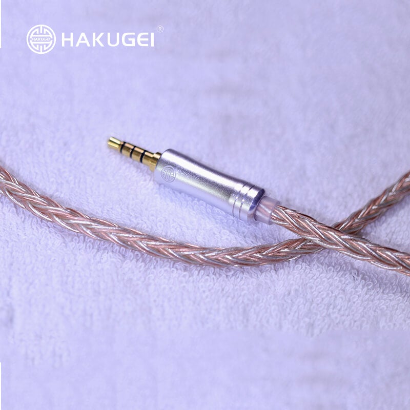 HAKUGEI Silver Surfer Litz Silver Plated & Copper 5NOCC Hybrid Earphone Cable 3.5MM-MMCX/0.78 HiFiGo