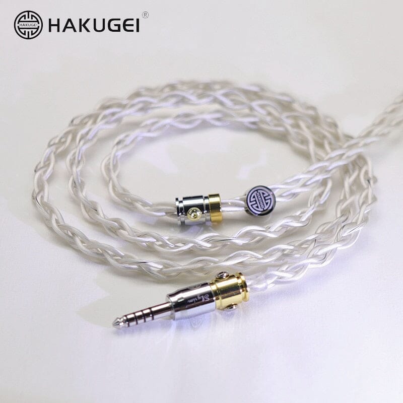 HAKUGEI Skyrim Litz 6N Pure Silver Shielding Cooxical Earphone Cable 2.5 3.5 4.4 - 0.78 2Pin / MMCX HiFiGo