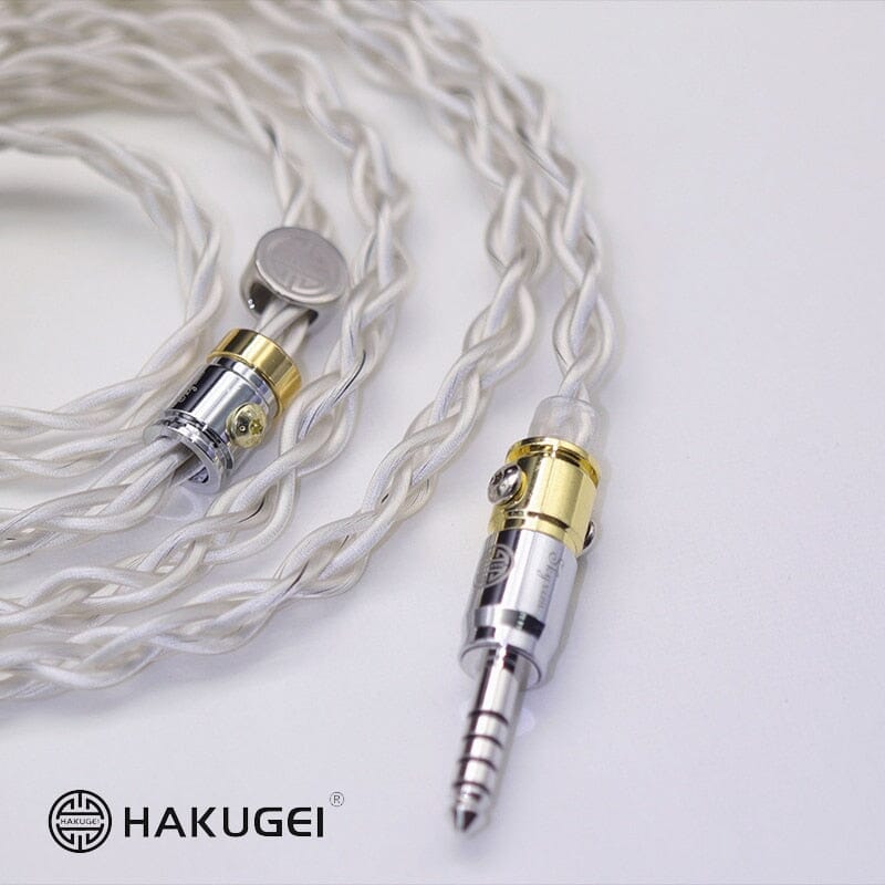 HAKUGEI Skyrim Litz 6N Pure Silver Shielding Cooxical Earphone Cable 2.5 3.5 4.4 - 0.78 2Pin / MMCX HiFiGo