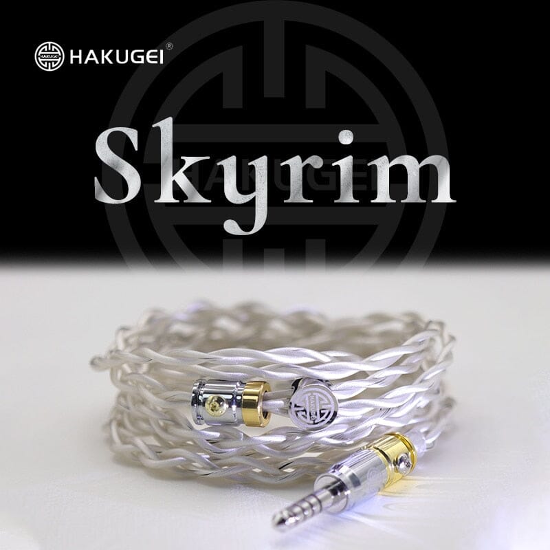 HAKUGEI Skyrim Litz 6N Pure Silver Shielding Cooxical Earphone Cable 2.5 3.5 4.4 - 0.78 2Pin / MMCX HiFiGo