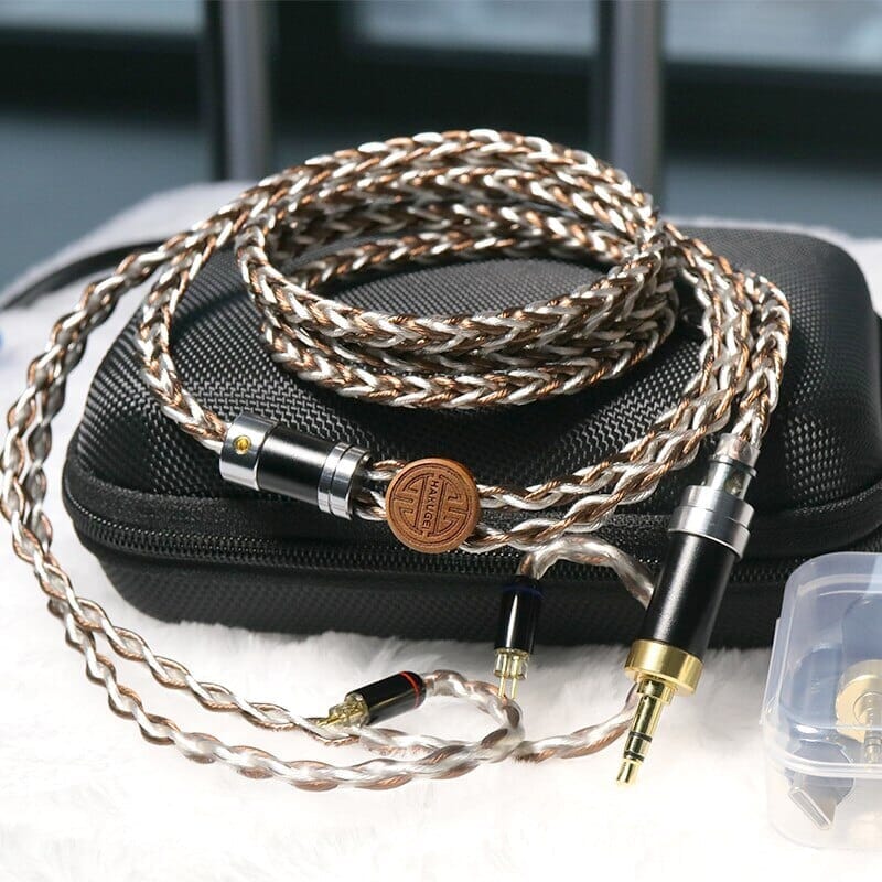 HAKUGEI Soaring Dragon Litz Silver Plated 7N OCC & Litz 7N OCC Copper Earphone Cable HiFiGo
