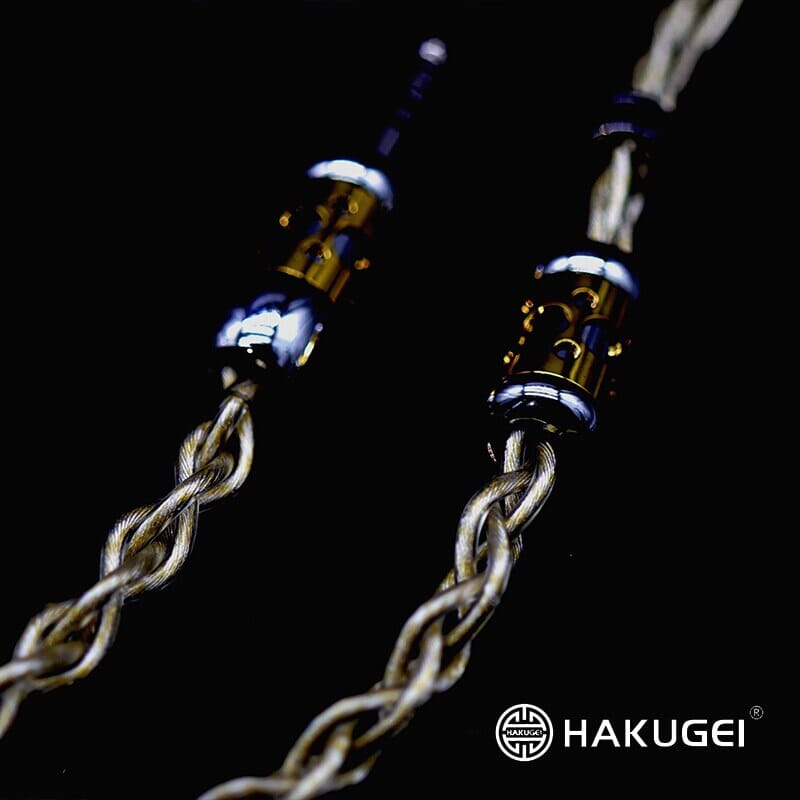 HAKUGEI Solar Litz Pure Silver Earphone Cable 3.5 2.5 4.4 - 2Pin MMCX HiFiGo