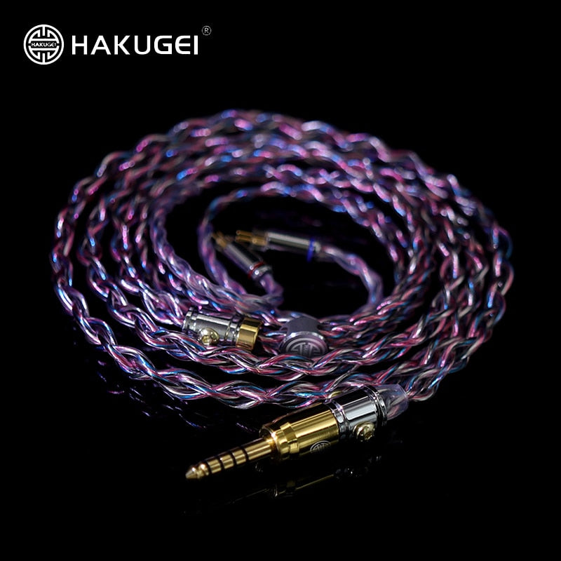 HAKUGEI Soul 4 Strands Litz 6N OCC Earphone Cable 4.4 3.5 2.5 - 0.78 MMCX QDC A2DC IE80 Earphone Cable HiFiGo