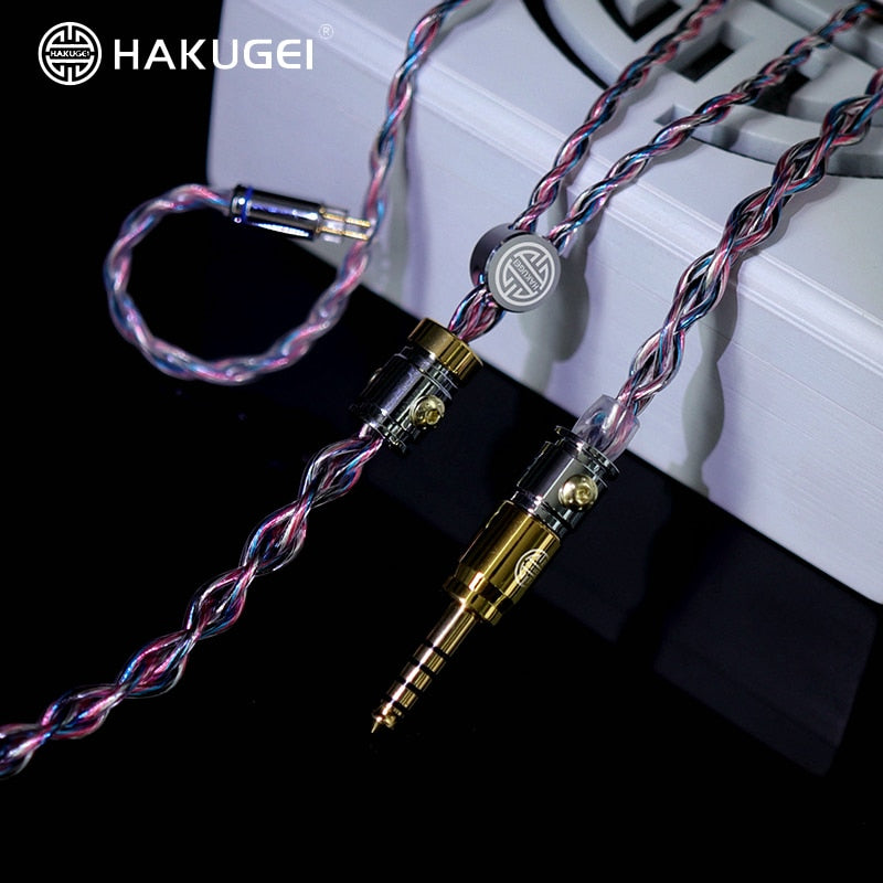 HAKUGEI Soul 4 Strands Litz 6N OCC Earphone Cable 4.4 3.5 2.5 - 0.78 MMCX QDC A2DC IE80 Earphone Cable HiFiGo