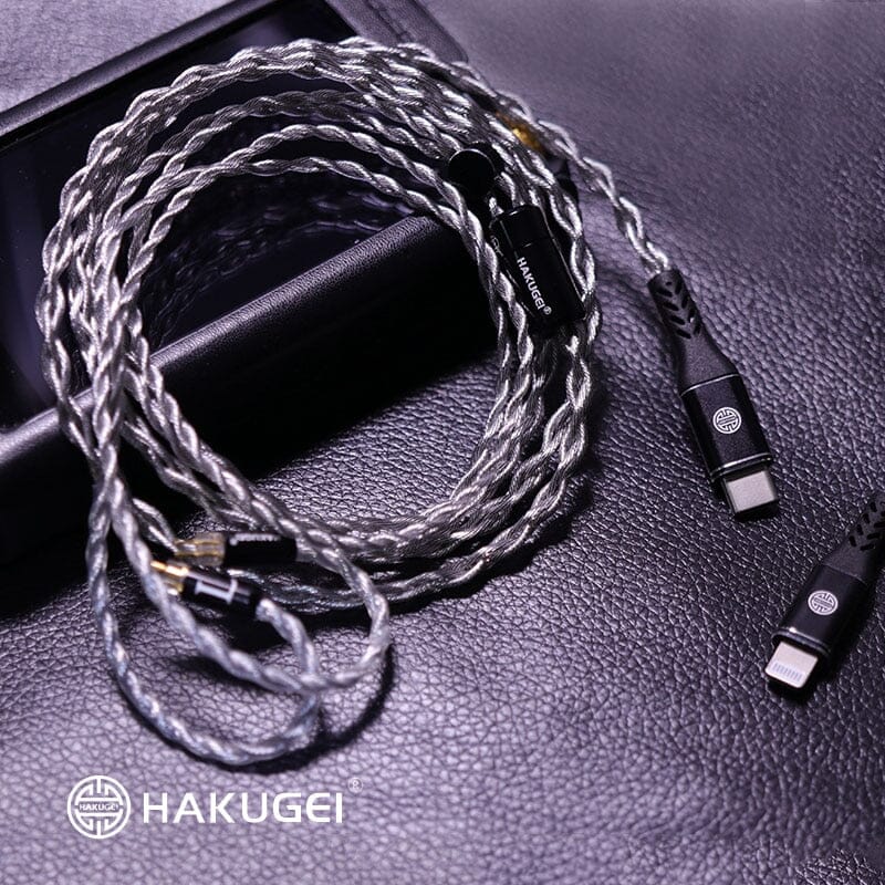 HAKUGEI Time-Space Wheel Silver Plated Alloy Cable Type-c/Lightning - 0.78 2Pin / MMCX HiFiGo