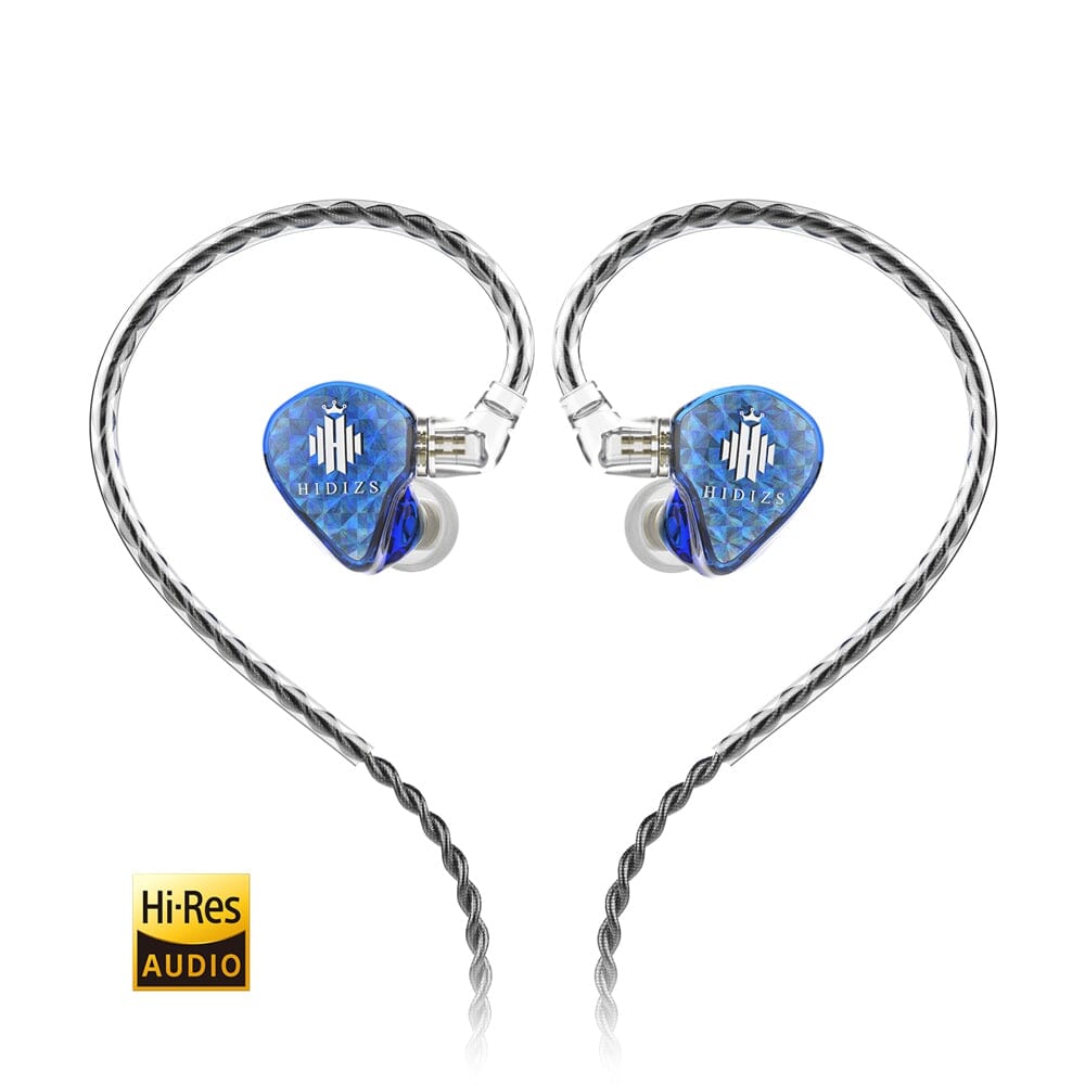 Hidizs MS1-Galaxy High-Performance Dual Magnetic Circuit Dynamic Driver In-Ear Monitors Earphone HiFiGo No-Mic Blue