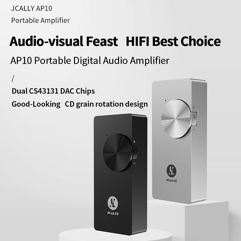 JCALLY AP10 Portable DAC Amplifier With Dual CS43131 DAC Chip Phones AMP Supports 3.5mm/4.4mm HiFiGo