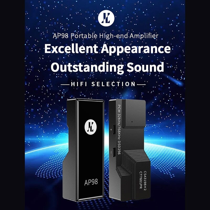 JCALLY AP98 Portable DAC & USB AMP Dual CS43198 DAC Headphone Amplifier Headphone AMP DAC HiFiGo