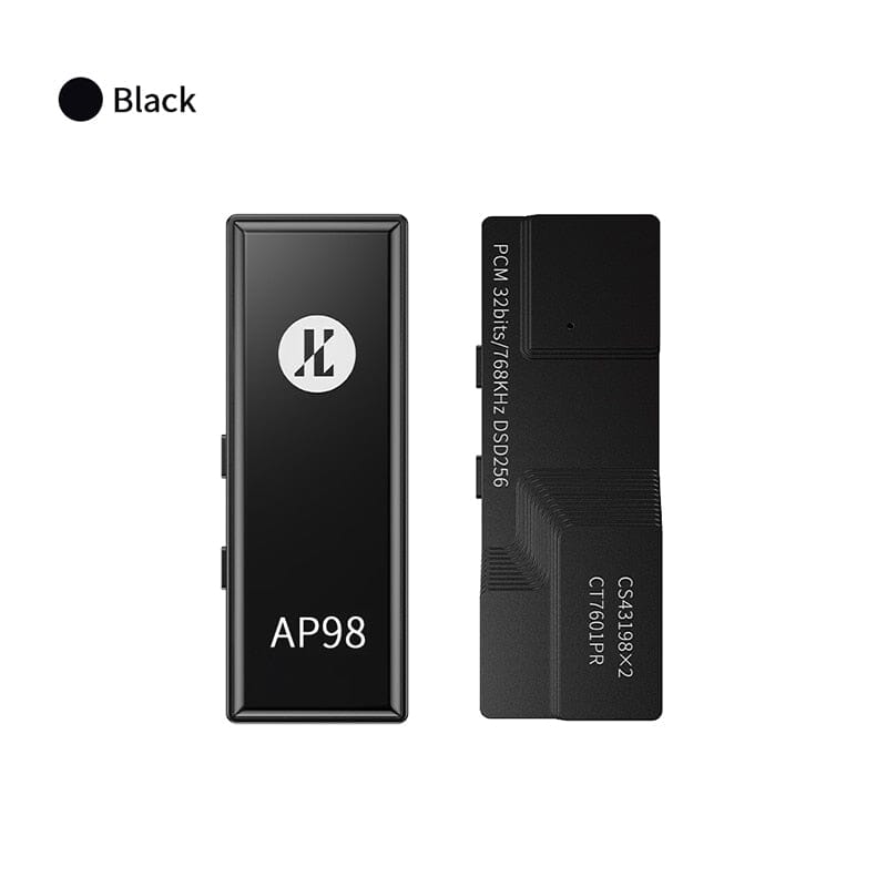 JCALLY AP98 Portable DAC & USB AMP Dual CS43198 DAC Headphone Amplifier Headphone AMP DAC HiFiGo Balck Without Cable