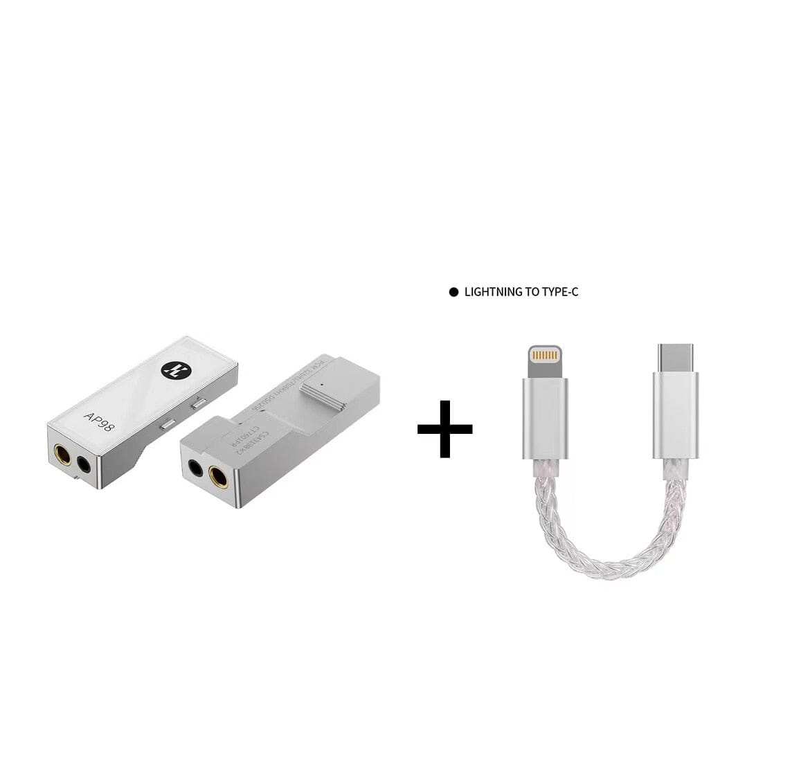 JCALLY AP98 Portable DAC & USB AMP Dual CS43198 DAC Headphone Amplifier Headphone AMP DAC HiFiGo Silver Lightning