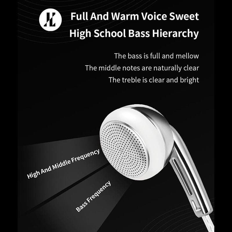 JCALLY EP985 Bio-Composite Diaphragm Full frequency Dynamic Flat Head Earphone HiFiGo