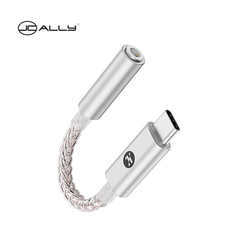 JCALLY JM80E Digital Audio Portable DAC & AMP With Type-C To 3.5mm Support Mic Phone Call HiFiGo JM80E Silver