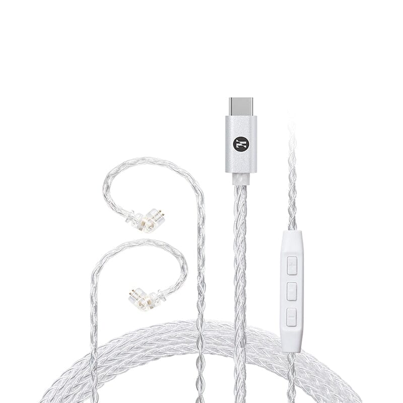 JCALLY TC30 PRO TYPEC Digital Audio CX31993 Silver-Plated Headphone Upgrade Line HiFiGo