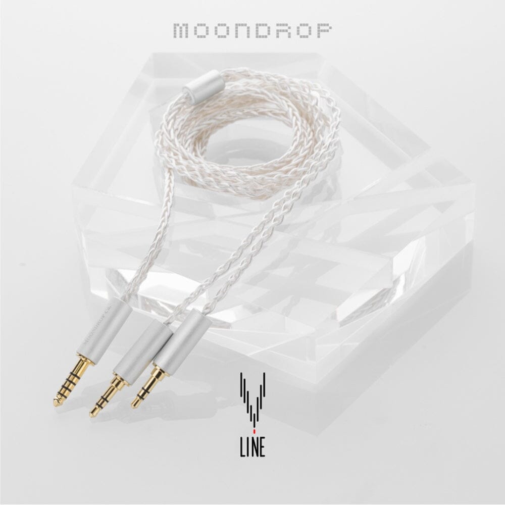 Moondrop Line V & Line W 6N Single Crystal Copper Silver-Plated Headphone Cable headphone cable HiFiGo