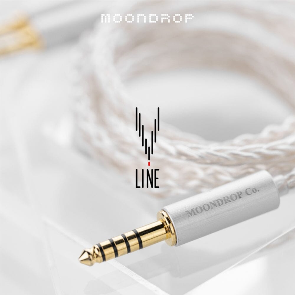 Moondrop Line V & Line W 6N Single Crystal Copper Silver-Plated Headphone Cable headphone cable HiFiGo