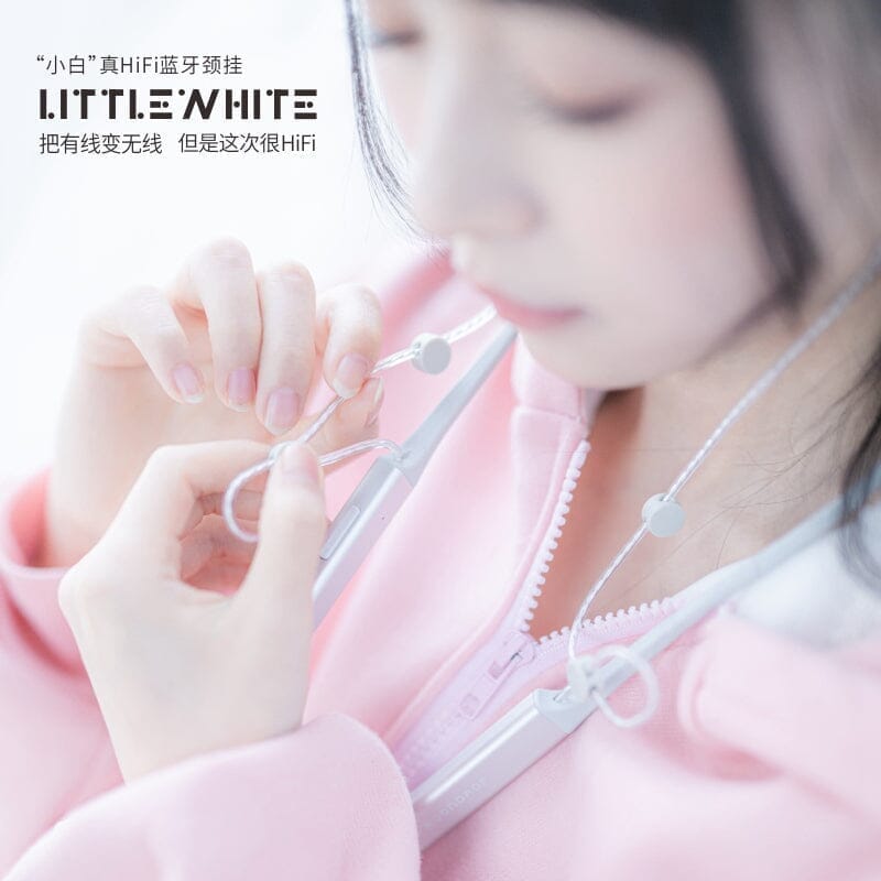 Moondrop Little White Flagship Performance Wireless Neckband Bluetooth 5.2 Earphone Cable With Type-C Plug HiFiGo