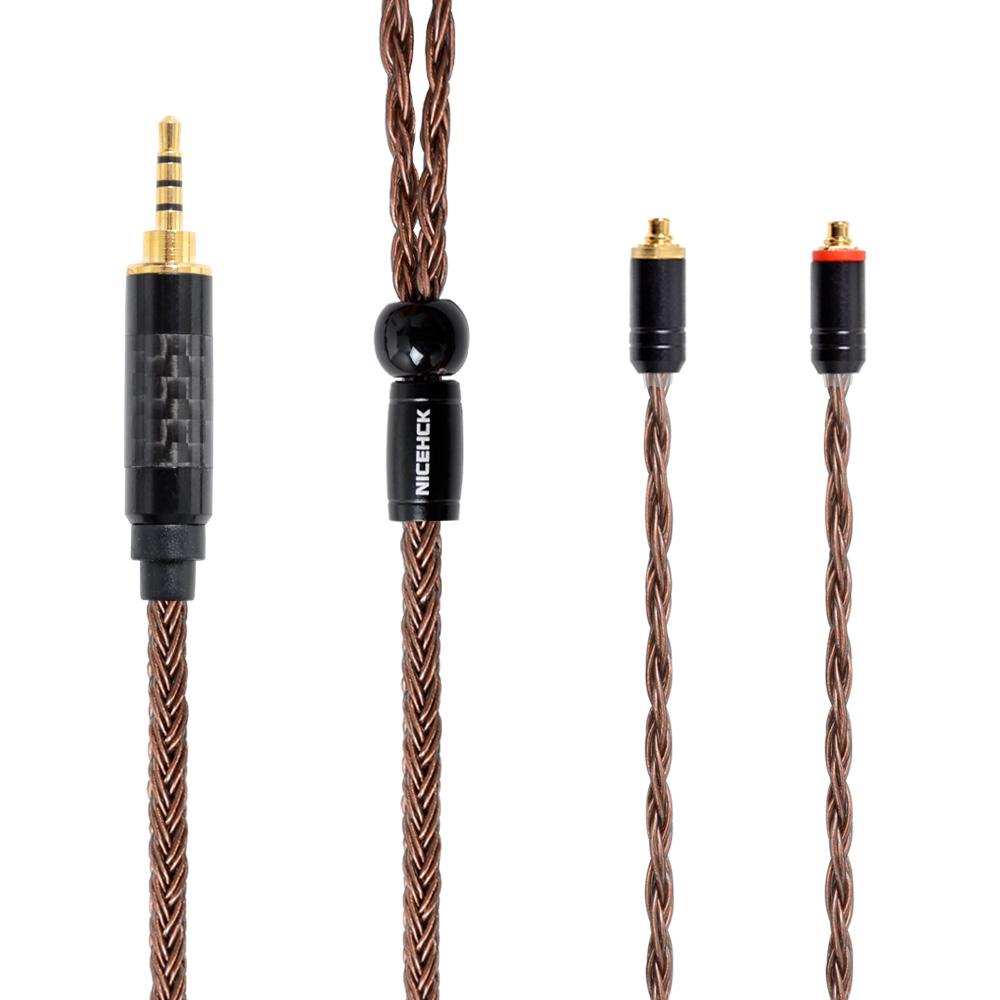 NICEHCK 16 Core High Purity Copper Cable 3.5/2.5/4.4mm MMCX/2Pin Cable HiFiGo 2.5mm plug with MMCX