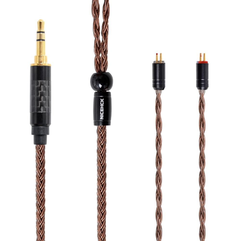 NICEHCK 16 Core High Purity Copper Cable 3.5/2.5/4.4mm MMCX/2Pin Cable HiFiGo 3.5mm plug with 2Pin