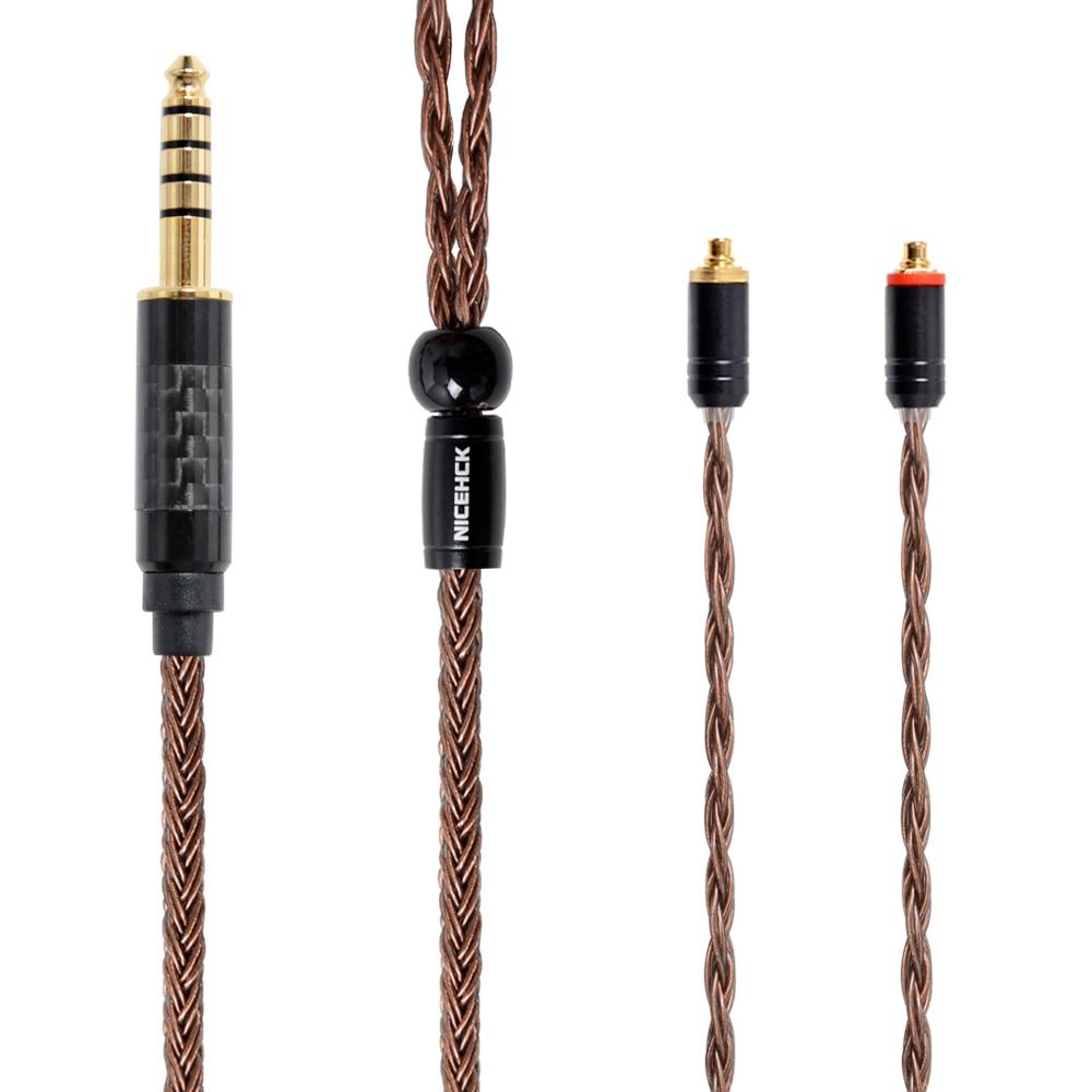 NICEHCK 16 Core High Purity Copper Cable 3.5/2.5/4.4mm MMCX/2Pin Cable HiFiGo 4.4mm plug with MMCX