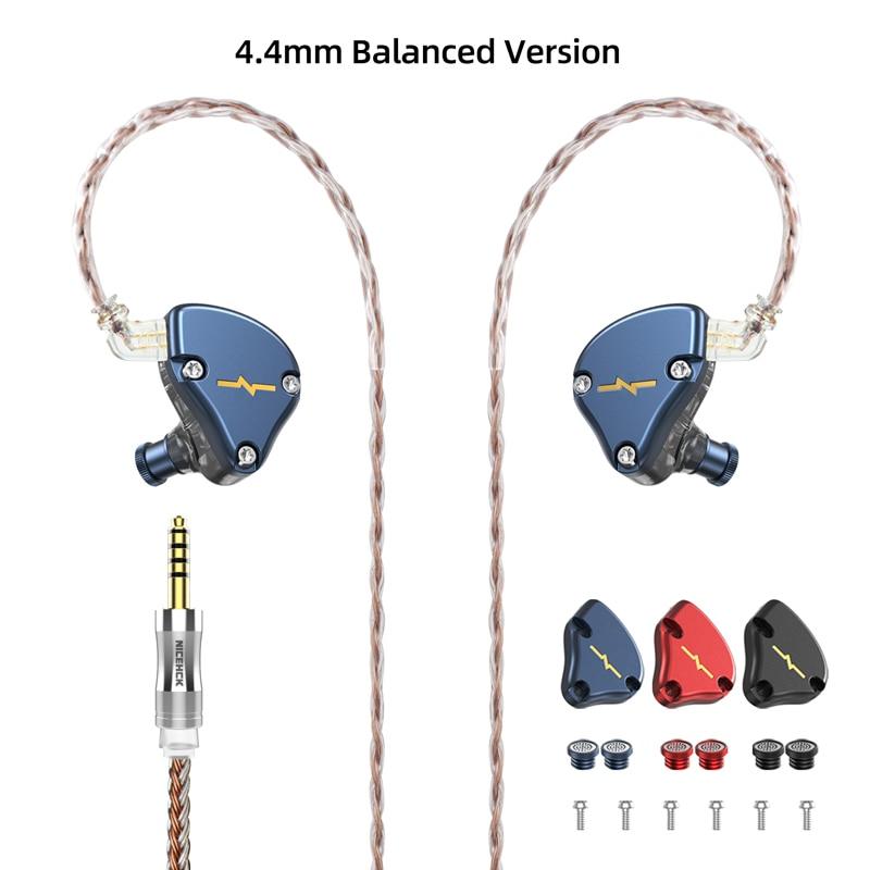 NICEHCK NX7 MK3 7 Driver Units 4BA+Dual CNT Dynamic+Piezoelectric Earphone HiFiGo 4.4mm balanced plug