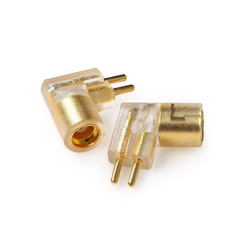 OE AUDIO CIEM 2pin/MMCX/3.5mm Angled Audio Adapter Audio Adapter HiFiGo MMCX to 2pin Angled Clear