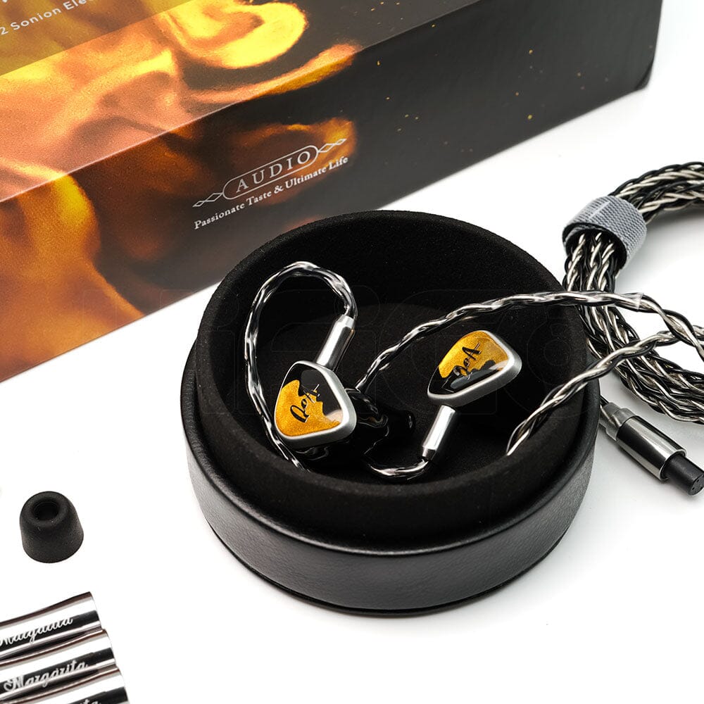QoA Margarita 2 Sonions EST + 1BA + 7mm DD In Ear Earphone HiFiGo
