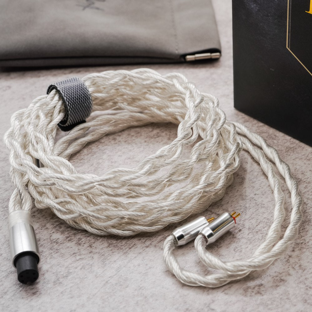QoA RUM Silver Plated OCC Earphone Cable MMCX / 0.78mm HiFiGO
