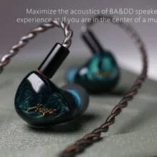 QoA Vesper 1DD 10mm + 1BA Knowles Hybird Driver In Ear Earphone HiFiGo