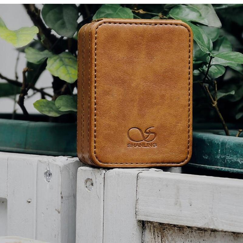 SHANLING C2 Handmade Custom PU Leather Storage Box for Earphones HiFiGo