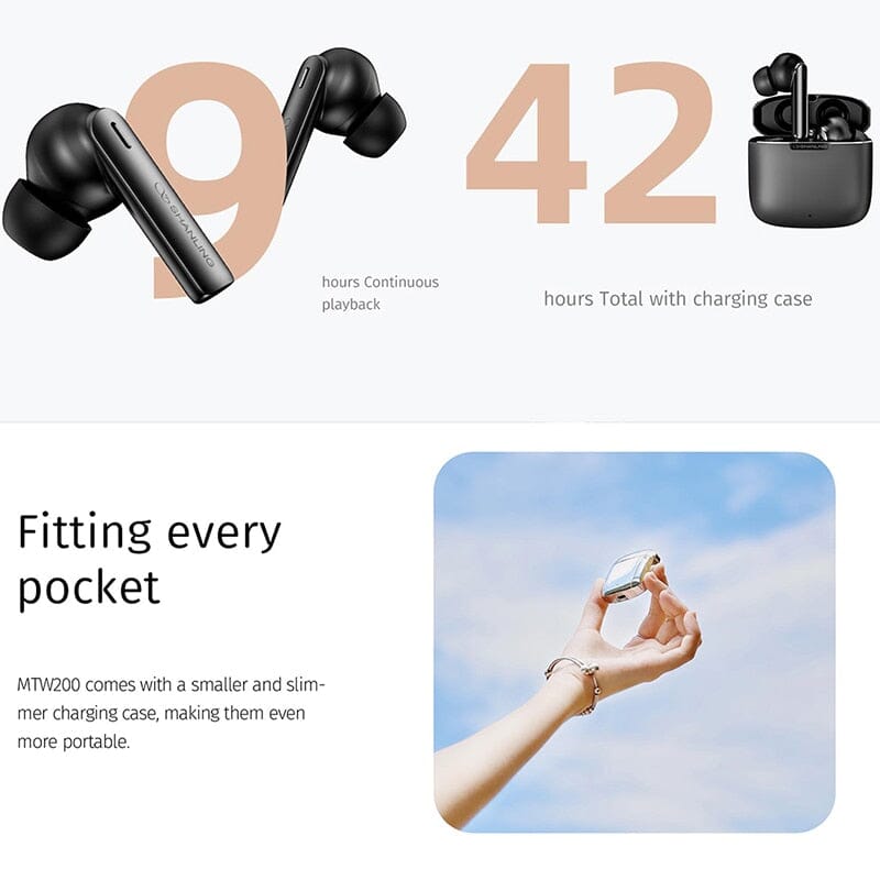 SHANLING MTW200 TWS Ture Wireless Bluetooth 5.2 Earphone 10mm Dynamic Driver IEMs HiFiGo