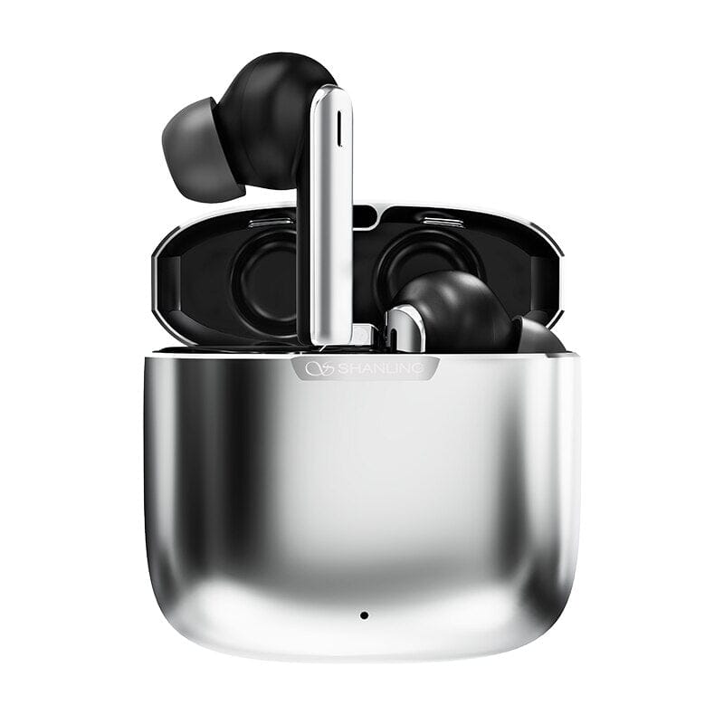 SHANLING MTW200 TWS Ture Wireless Bluetooth 5.2 Earphone 10mm Dynamic Driver IEMs HiFiGo MTW200-Silver
