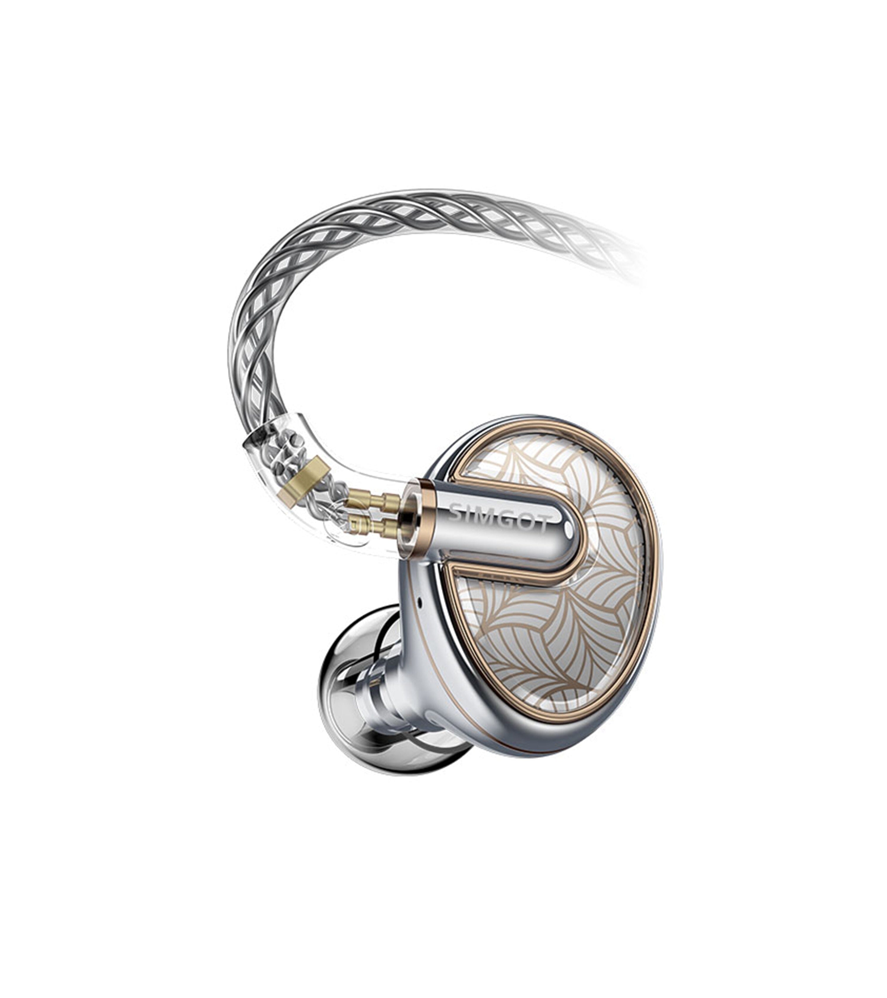 SIMGOT EN1000 Diaphragm Dual-cavity Dynamic IEMs Earphones Wired With Tuning Plugs 0.78mm Detachable Cable Earphone HiFiGo