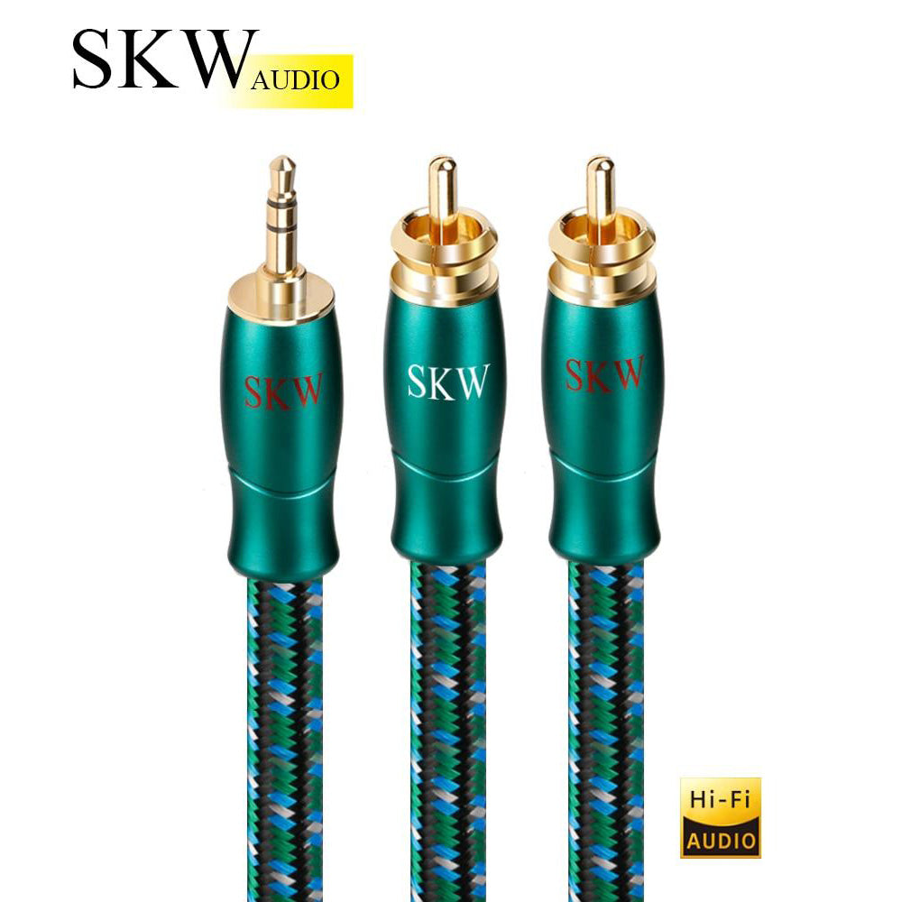 SKW 3.5mm Aux Jack To 2 RCA Audio Cable HiFiGo