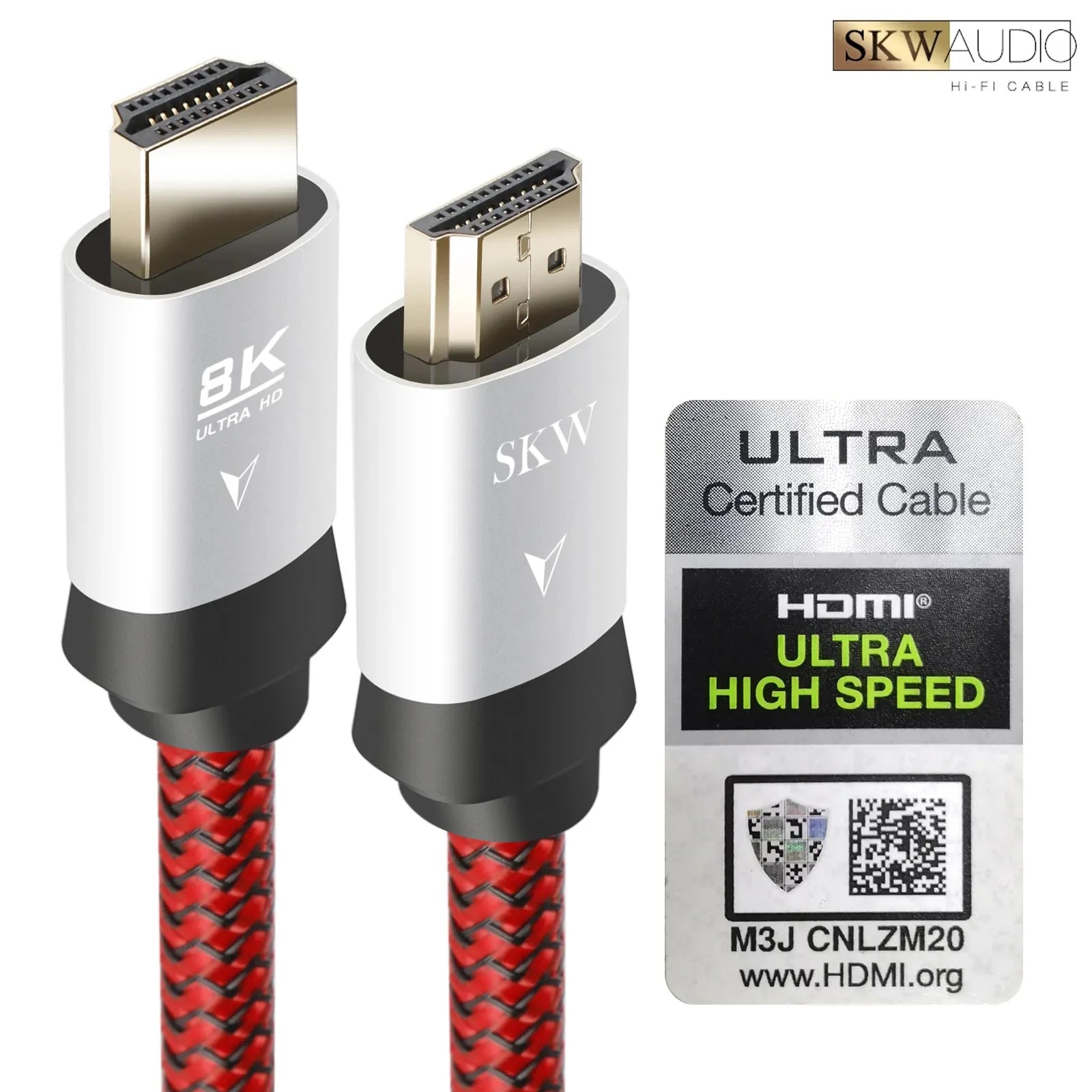 SKW 6001-9H HDMI 2.1 Ultra-HD (UHD) 8K 48Gbs HDR Cable Audio Cable HiFiGo