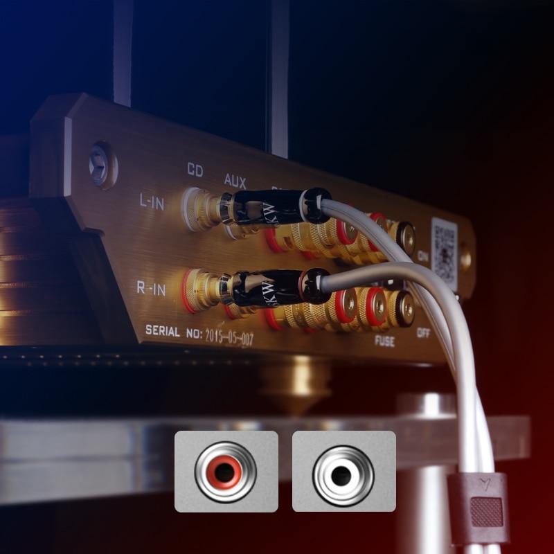 SKW Audio Cable 2RCA to 2 RCA Male To Male Plug With 24K Gold-plated for Home Theater Amplifier TV HiFiGo