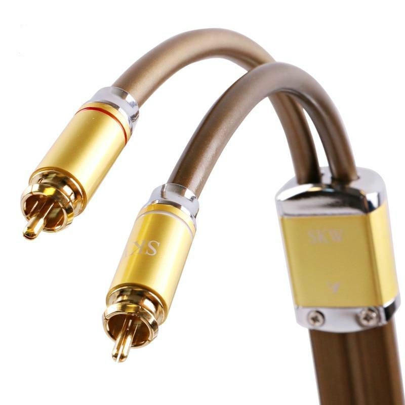 SKW Audio Cable 2RCA To 2RCA 6N OCC coaxial for Home Theater Amplifier DVD TV CD Soundbox Audio Cable HiFiGo