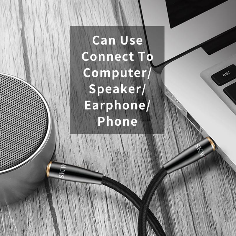 SKW AUX 3.5mm Jack Cable Male To Male For Soundbox Headphone Smartphone iPad Laptop MP3 CD Car Audio Cable HiFiGo