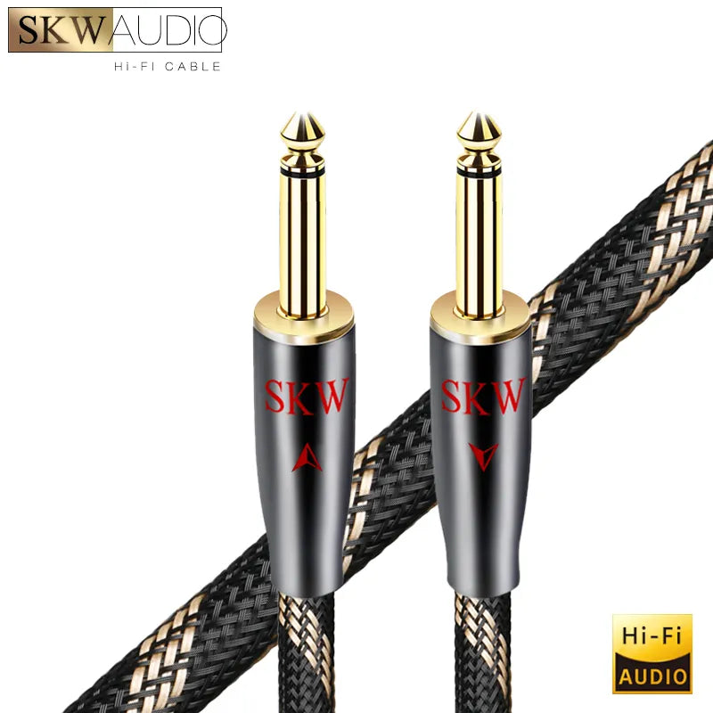 SKW BG-08 6.35mm Jack To 6.35mm Jack 6N OCC Audio Cable ( Pair) Audio Cable HiFiGo