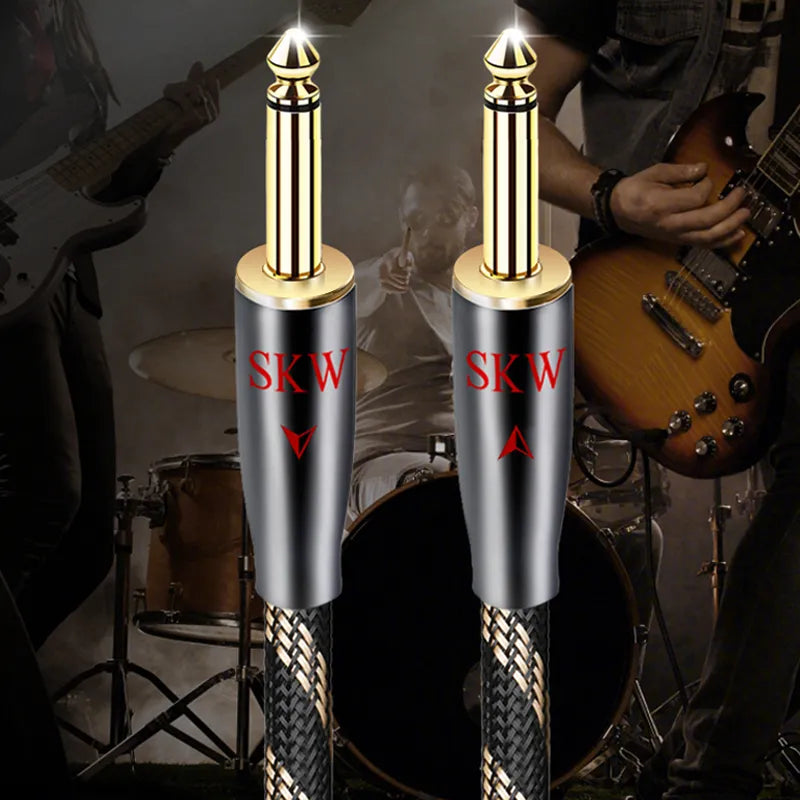 SKW BG-08 6.35mm Jack To 6.35mm Jack 6N OCC Audio Cable ( Pair) Audio Cable HiFiGo