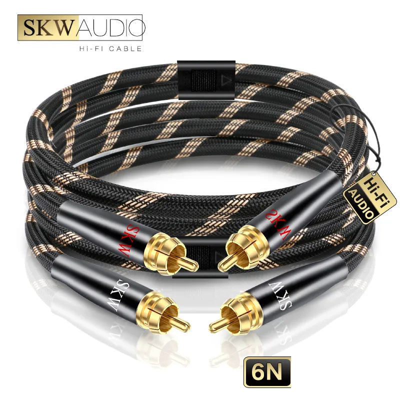 SKW BG04 2RCA to 2 RCA Male to Male Cable Audio Cable HiFiGo
