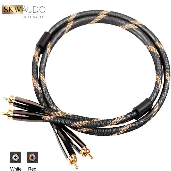 SKW BG04 2RCA to 2 RCA Male to Male Cable Audio Cable HiFiGo 