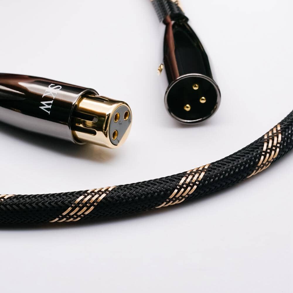 SKW BG09 - 3 Pin XLR Male To Female 6N OCC Cable ( Pair ) Audio Cable HiFiGo