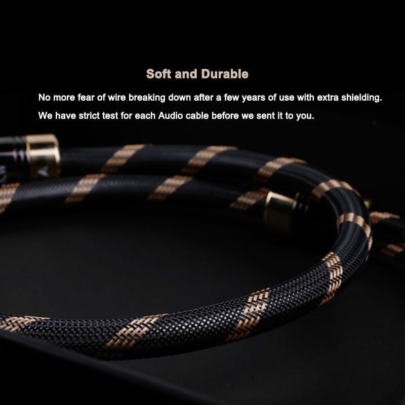 SKW HIFI Audio Cable 6N OCC With Spade+Banana Terminal Audiophile Speaker Cord Audio Cable HiFiGo