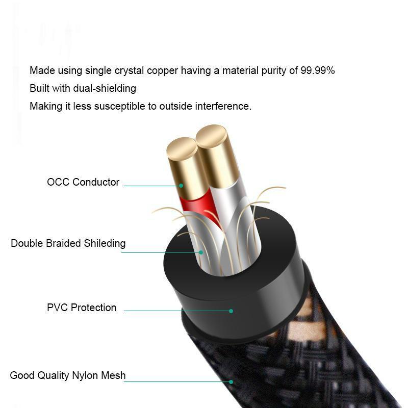 SKW HIFI Audio Cable 6N OCC With Spade+Banana Terminal Audiophile Speaker Cord Audio Cable HiFiGo