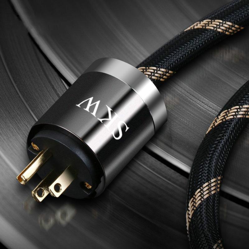 SKW HIFI Power Cord With US/EU Type Plug 6N OCC Power Cable Audio Cable HiFiGo